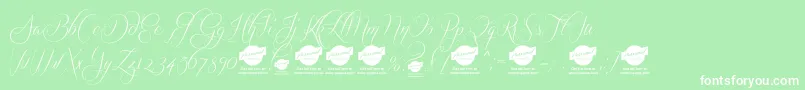 QuickierDemo Font – White Fonts on Green Background