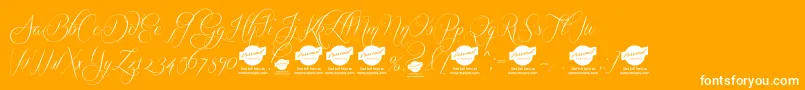 QuickierDemo Font – White Fonts on Orange Background