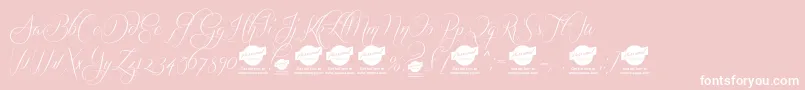 QuickierDemo Font – White Fonts on Pink Background