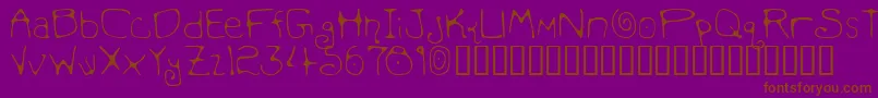 Mondmf Font – Brown Fonts on Purple Background