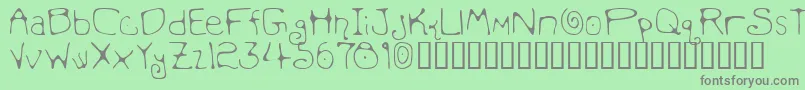 Шрифт Mondmf – серые шрифты на зелёном фоне