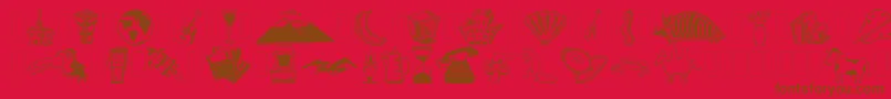 En savoir plus sur la police Dfinspirationsone Police Dfinspirationsone – polices brunes sur fond rouge