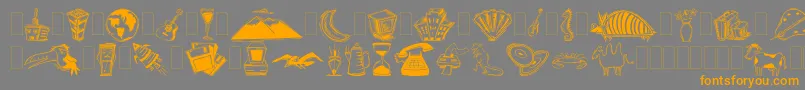 Dfinspirationsone Font – Orange Fonts on Gray Background