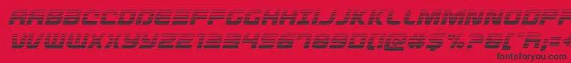 Defconzerogradital Font – Black Fonts on Red Background