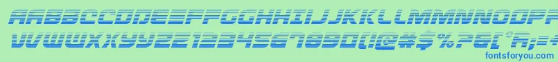 Defconzerogradital-fontti – siniset fontit vihreällä taustalla