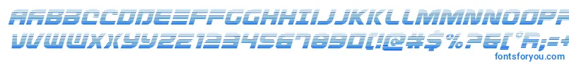 Defconzerogradital-fontti – siniset fontit valkoisella taustalla
