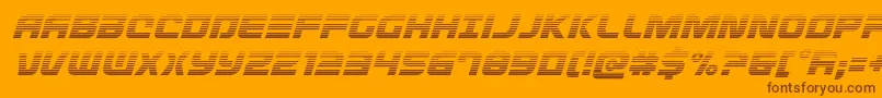 Defconzerogradital Font – Brown Fonts on Orange Background