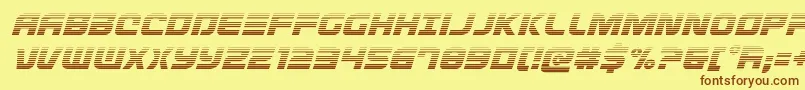 Defconzerogradital Font – Brown Fonts on Yellow Background