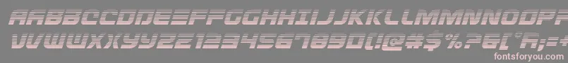 フォントDefconzerogradital – 灰色の背景にピンクのフォント