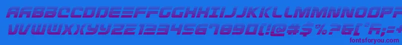 Defconzerogradital Font – Purple Fonts on Blue Background