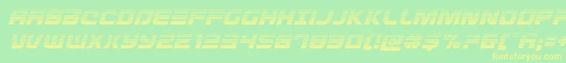 Defconzerogradital Font – Yellow Fonts on Green Background