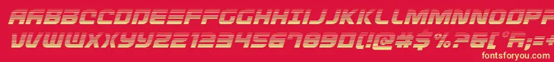 Defconzerogradital-fontti – keltaiset fontit punaisella taustalla