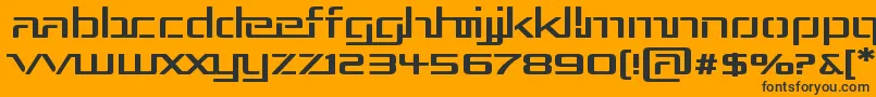 RepublikaIiiExp Font – Black Fonts on Orange Background
