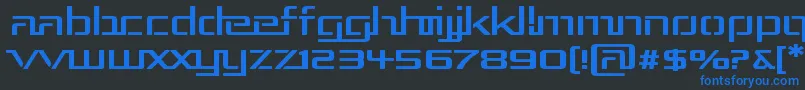 RepublikaIiiExp Font – Blue Fonts on Black Background