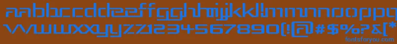 RepublikaIiiExp Font – Blue Fonts on Brown Background