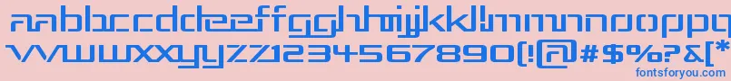RepublikaIiiExp Font – Blue Fonts on Pink Background