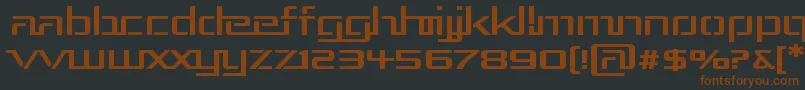 RepublikaIiiExp Font – Brown Fonts on Black Background