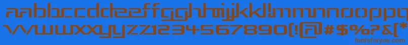 RepublikaIiiExp Font – Brown Fonts on Blue Background