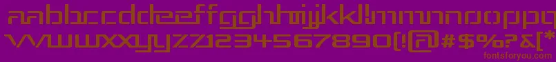 RepublikaIiiExp Font – Brown Fonts on Purple Background