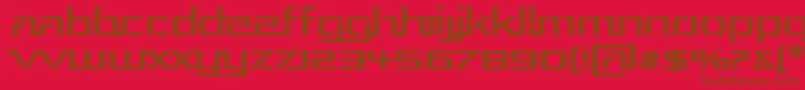 RepublikaIiiExp Font – Brown Fonts on Red Background