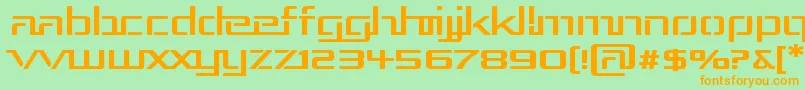 RepublikaIiiExp Font – Orange Fonts on Green Background