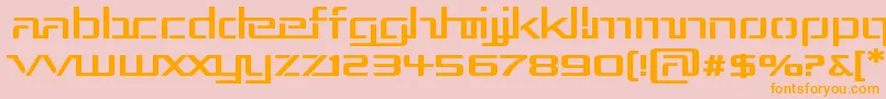RepublikaIiiExp Font – Orange Fonts on Pink Background
