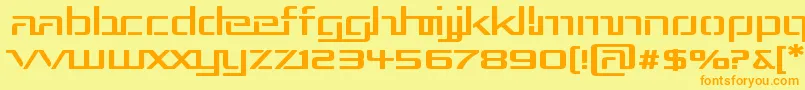 RepublikaIiiExp Font – Orange Fonts on Yellow Background