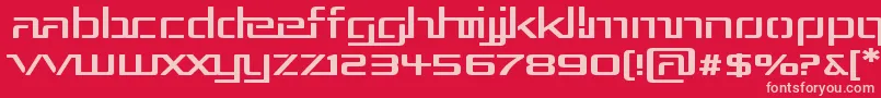 RepublikaIiiExp Font – Pink Fonts on Red Background