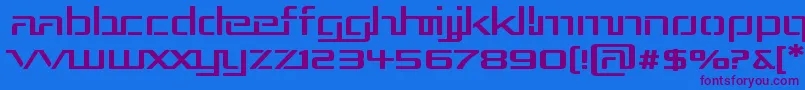 RepublikaIiiExp Font – Purple Fonts on Blue Background