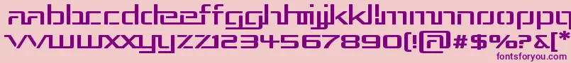 RepublikaIiiExp Font – Purple Fonts on Pink Background