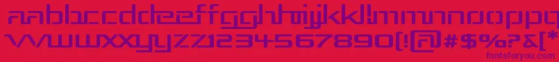 RepublikaIiiExp-fontti – violetit fontit punaisella taustalla