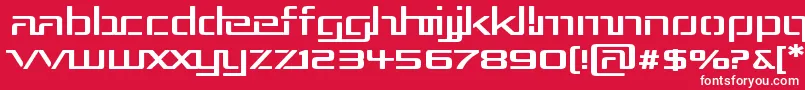 Шрифт RepublikaIiiExp – белые шрифты на красном фоне