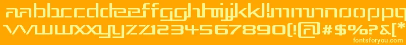 RepublikaIiiExp Font – Yellow Fonts on Orange Background