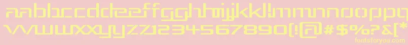 RepublikaIiiExp Font – Yellow Fonts on Pink Background