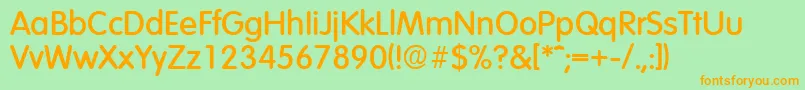 VolkswagenMedium Font – Orange Fonts on Green Background