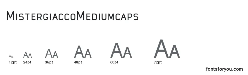 Размеры шрифта MistergiaccoMediumcaps