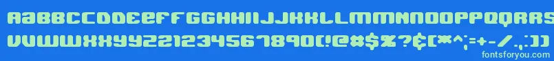 Jawbhard Font – Green Fonts on Blue Background