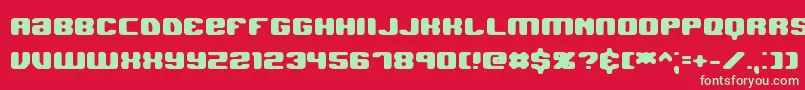 Jawbhard Font – Green Fonts on Red Background