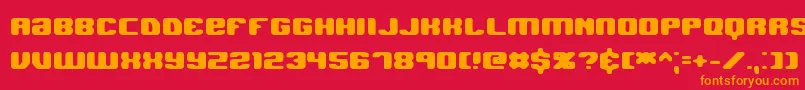Jawbhard-fontti – oranssit fontit punaisella taustalla
