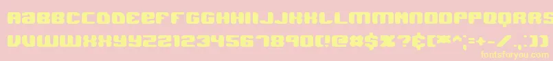 Jawbhard-Schriftart – Gelbe Schriften auf rosa Hintergrund