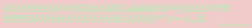 ReasonShadowBrk Font – Green Fonts on Pink Background