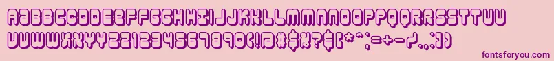 ReasonShadowBrk Font – Purple Fonts on Pink Background