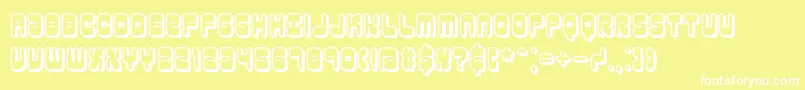 ReasonShadowBrk Font – White Fonts on Yellow Background