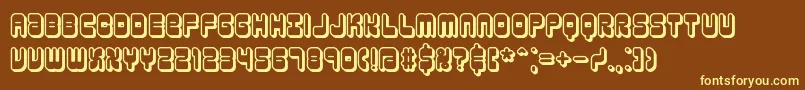 ReasonShadowBrk Font – Yellow Fonts on Brown Background