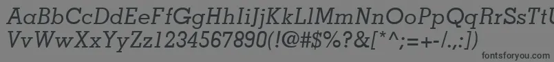Lisätietoja MemphisLtMediumItalic-fontista MemphisLtMediumItalic-fontti – mustat fontit harmaalla taustalla