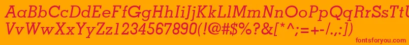 More about MemphisLtMediumItalic Font MemphisLtMediumItalic Font – Red Fonts on Orange Background