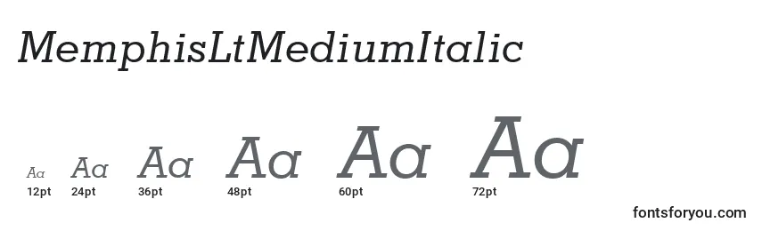 Größen der Schriftart MemphisLtMediumItalic