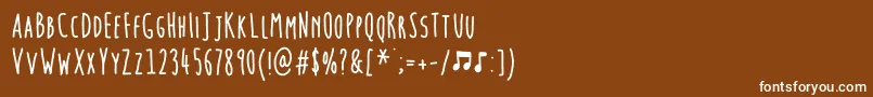 fuente Hammers.And.Strings – Fuentes Blancas Sobre Fondo Marrón
