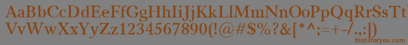 CarniolaSemibold Font – Brown Fonts on Gray Background