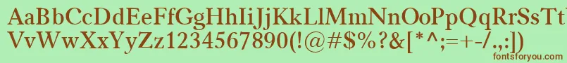 CarniolaSemibold Font – Brown Fonts on Green Background